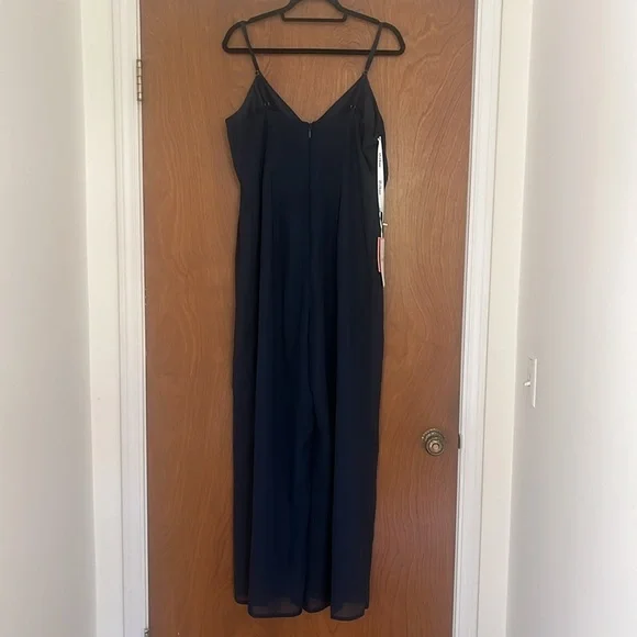JJ House V Neck Floor Length Chiffon Jumpsuit New with Tag Size 14 - Picture 5 of 8